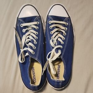 Converse Navy Canvas Shoes with White Trim